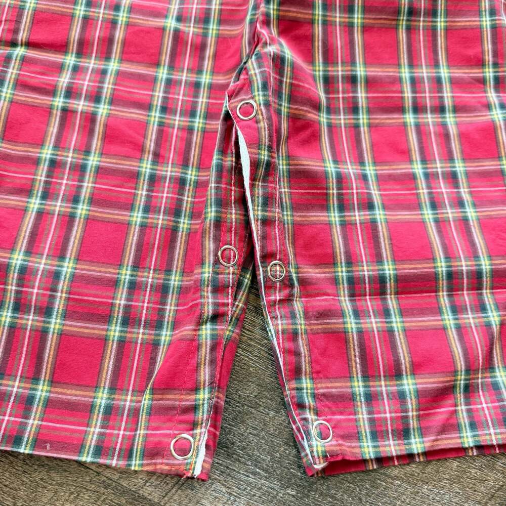 NWOT Matt's Scooter Baby Boy Plaid Romper with White Shirt Set 6-9M - Picture 4 of 4